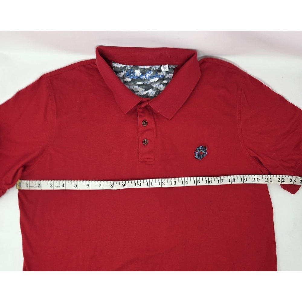 Robert Graham Polo Shirt Mens XL Red 100% Cotton‎ Classic Fit Embroidered Skull - Picture 5 of 9